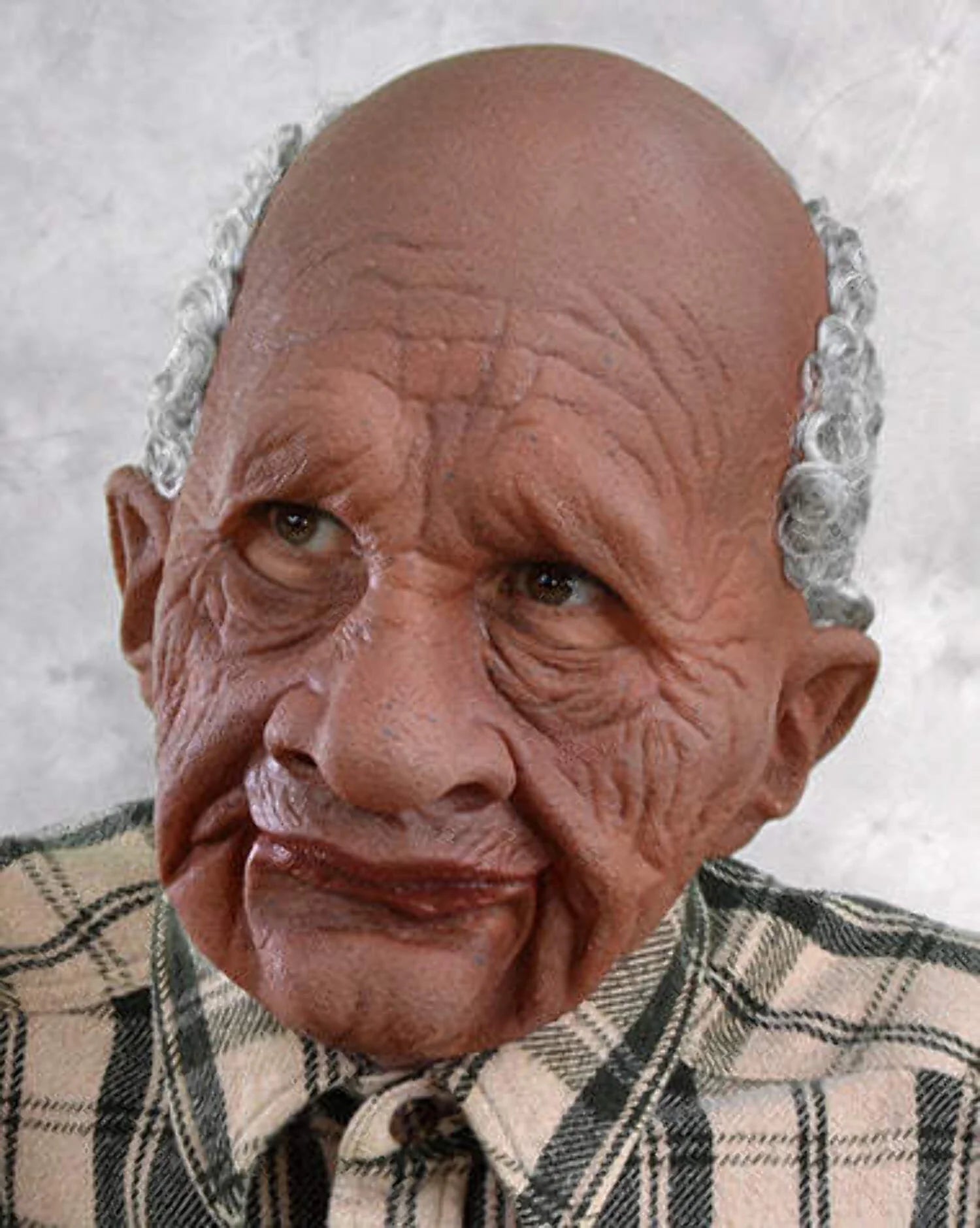 "Authentic Grandpappy Full Mask with Realistic Hair – Perfect for Costume Parties!"