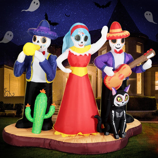 "Spooky Day of the Dead Inflatable Decorations for Halloween"