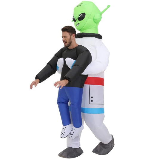 "Hilarious Inflatable Alien Costume for Adults & Teens - Perfect for Halloween, Graduation, and Parties!"